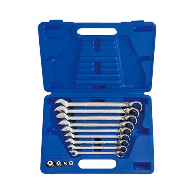 KING TONY (13213MR) Набор комбинированных трещоточных ключей, 8-19 мм, кейс, 13 предметов