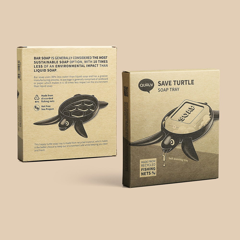 Мыльница turtle, серая