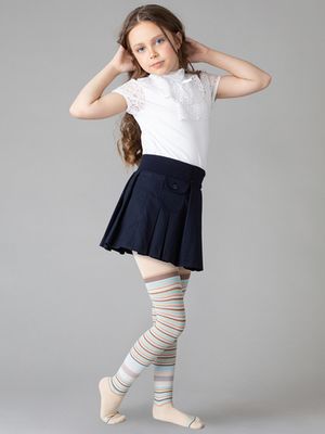 Детские колготки в полоску Collant Cotone Art. 11P11 Omsa Kids