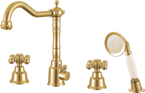 09033-E Смеситель на борт ванны (4-отв) "GANZER"  (6/1шт)