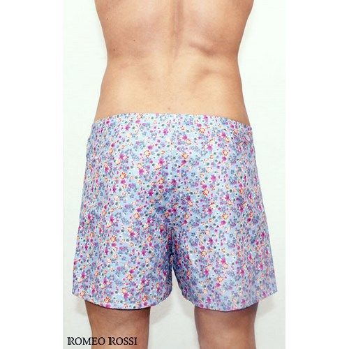 Мужские шорты домашние бирюзовые   Romeo Rossi Spring Meadow Shorts RR00313