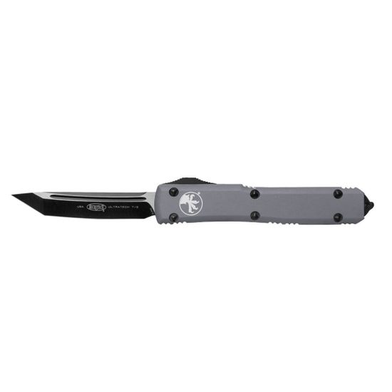 Автоматический нож Microtech Ultratech Black 123-1GY c клинком из стали Uddeholm Elmax® SuperClean, рукоять алюминий