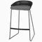 Барный стул Wally 76 см, черный с серым сиденьем
