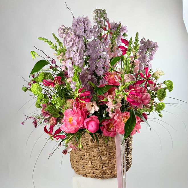 Авторская корзина с цветами Африканский бал