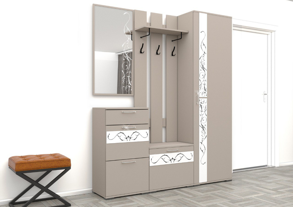 Прихожая Авалон Стекло Белое