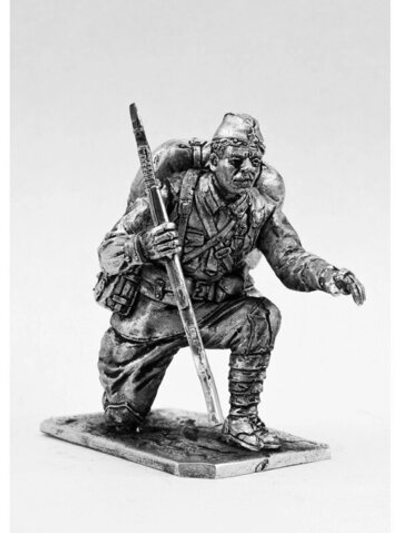 Оловянный солдатик Боец – вожатый РККА с собакой