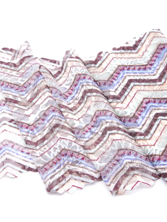 03-240 Кружево эластичное 22 см, Maya, ментол/лаванда/слива/персик