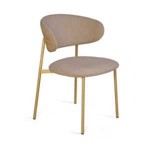 Стул Adele, шенилл Puffy camel / опоры шампань