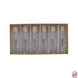 Набор фужеров для шампанского TIMON Violet/Gold (6 шт) 280 мл