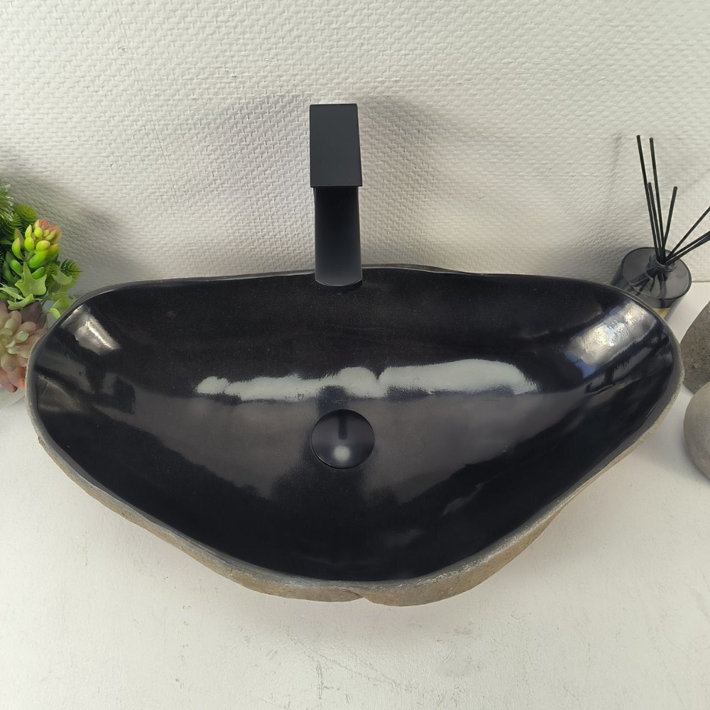 Каменная раковина из речного камня RS-05454 (62*33*15) 0863 из натурального камня