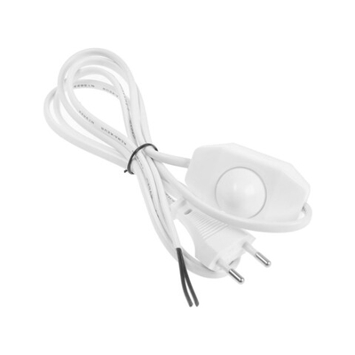 Шнур сетевой с диммером для бра, 100 Вт, 1,5 м, белый