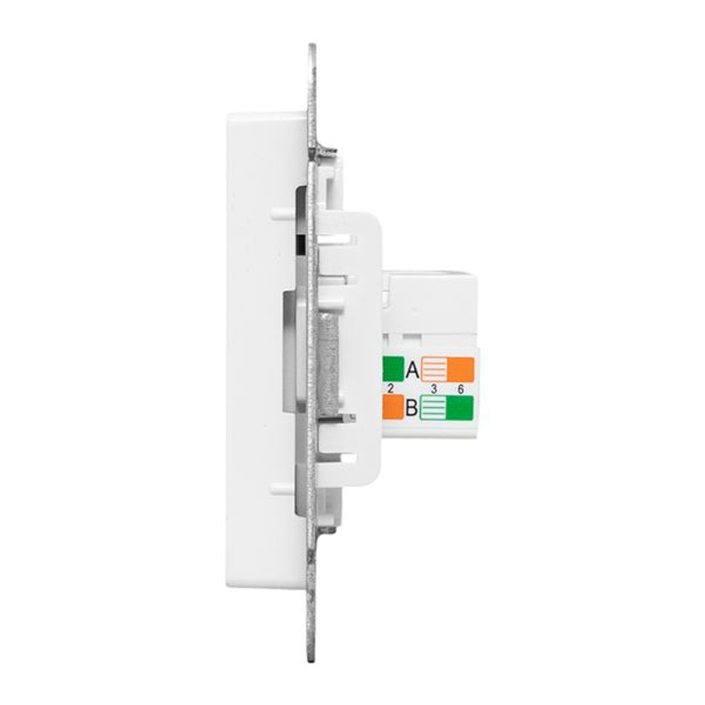 Механизм розетки RJ45 (cat5), белый Эпика EKF