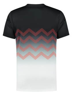 Мужская теннисная футболка K-Swiss Tac Hypercourt Print Crew 2 - jet black/white