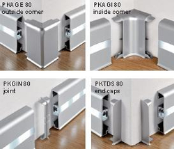 Алюминиевый плинтус Progress Profiles с системой освещения при помощи светодиодов PKLEDAA 80*2000 мм