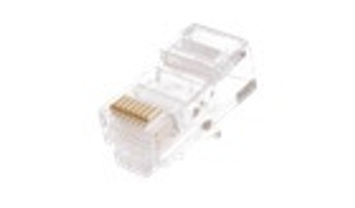 Connector RJ 45/8P8C, Cat.5e, 3mcd, universal, 0.47-0.51 mm thick, unshielded.