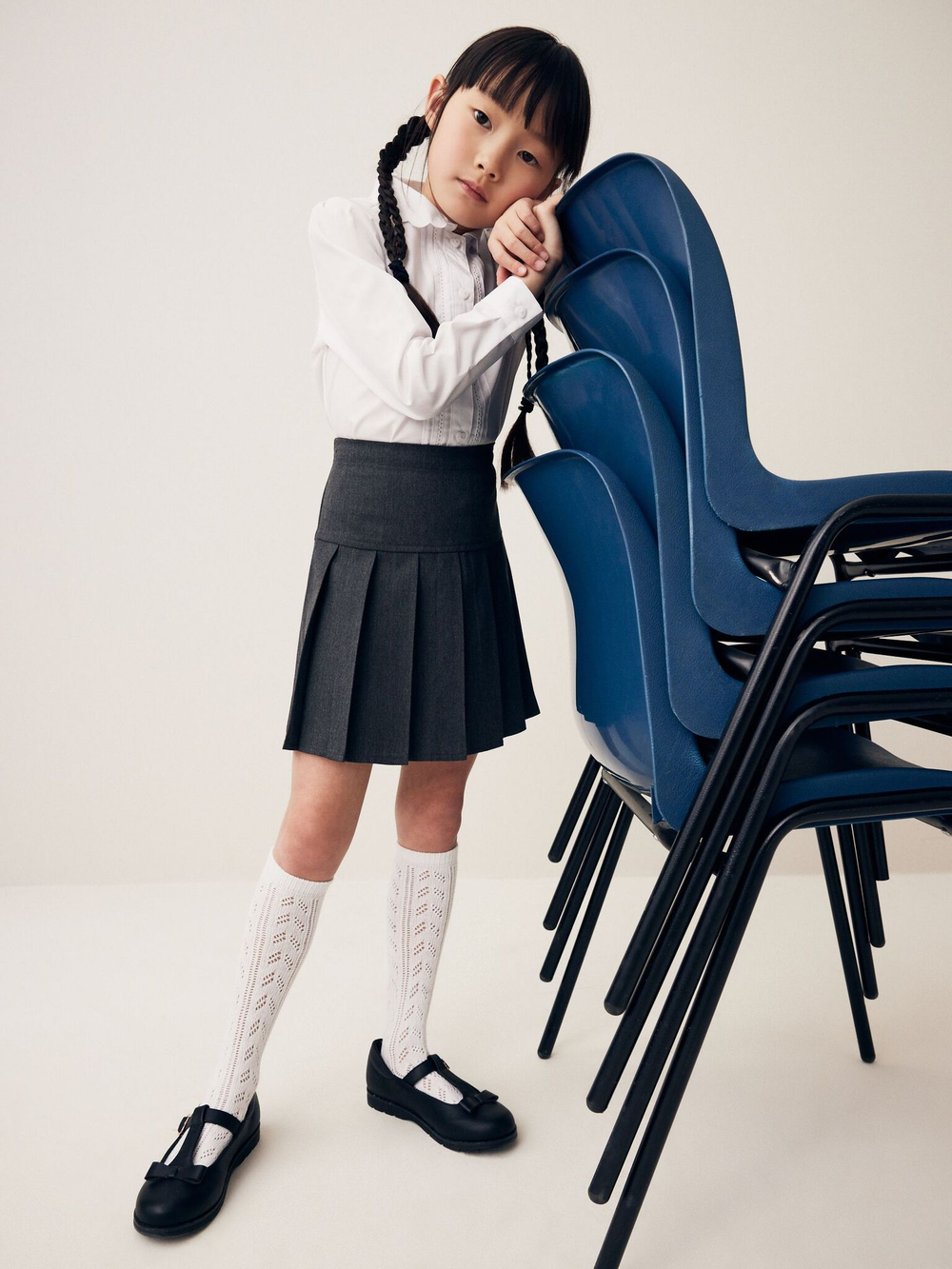 Юбка и шорты-велосипедки в комплекте для девочки Next Q76-881, Темно-серый