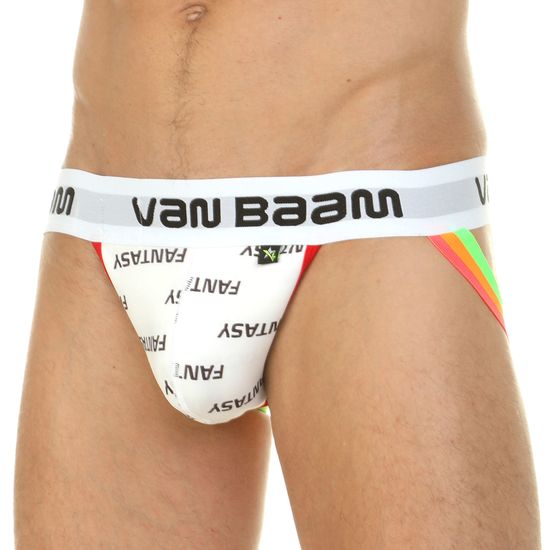 Мужские трусы джоки белые с принтом Van Baam
