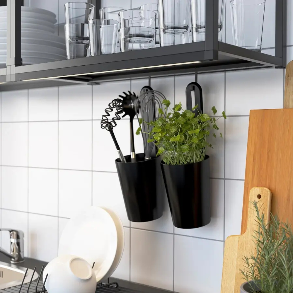 Стеллаж - IKEA ENHET/ЭНХЕТ ИКЕА, 40х15х75 см, антрацит