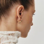 Серьги КОЛТ позолота с гранатами