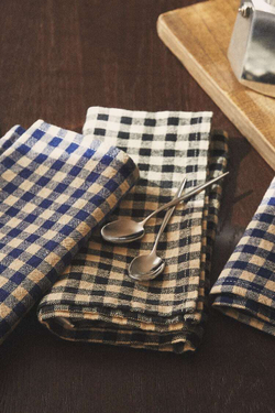 ZARA HOME КЛЕТЧАТАЯ САЛФЕТКА В КЛЕТКУ, СИНИЙ