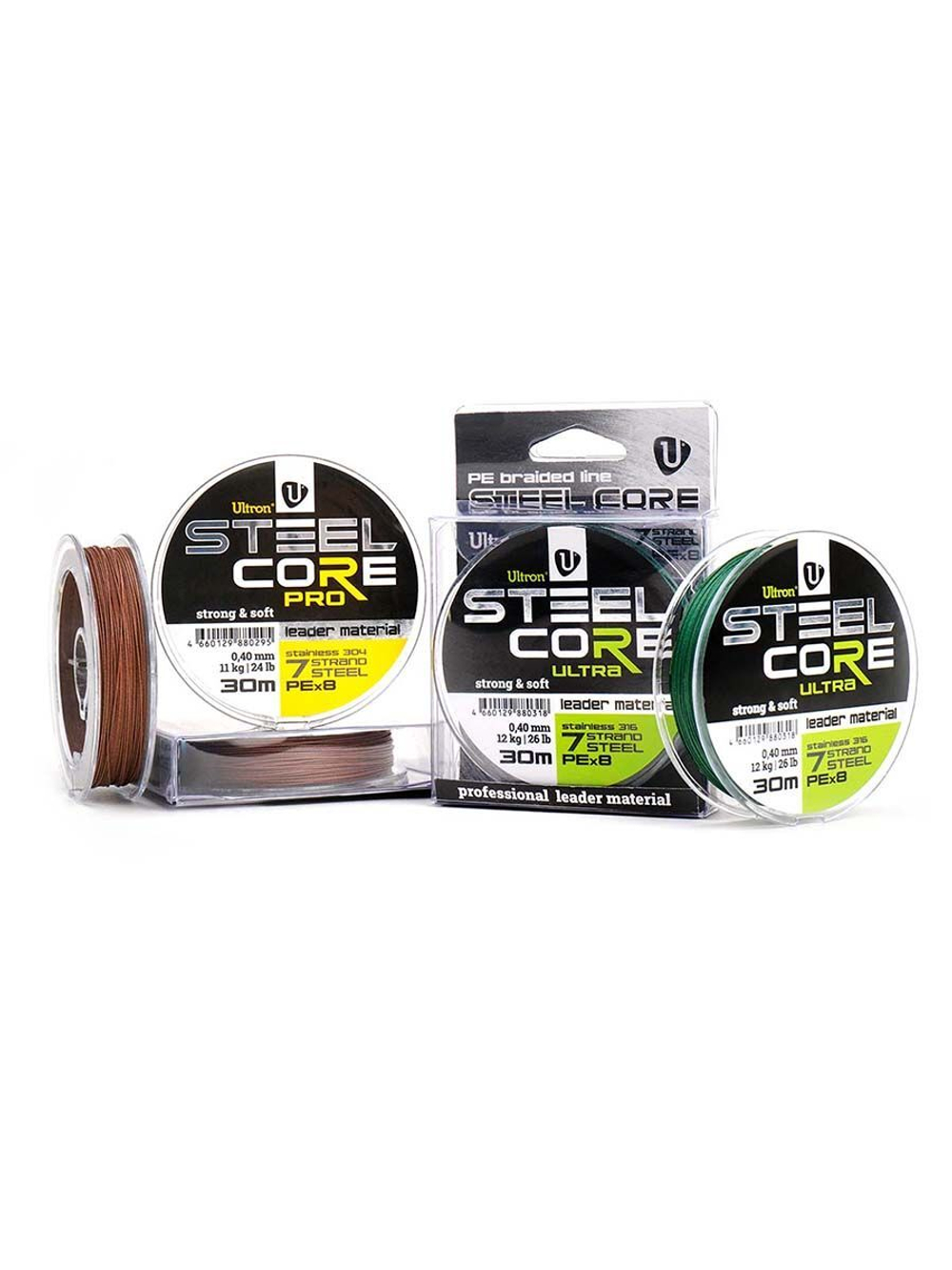 Поводковый материал STEEL CORE Pro 0,45 мм, 13 кг, 30 м