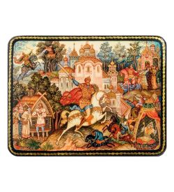 ШК-19/ 4-A Шкатулка в технике декупаж «Илья муромец» (10х8х3,5)