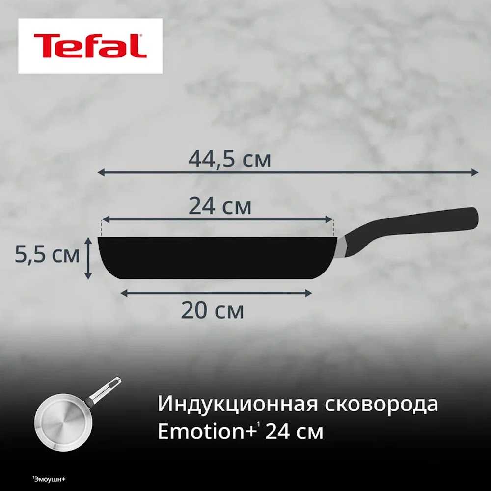 Сковорода Tefal Emotion+ 24 см E3350445