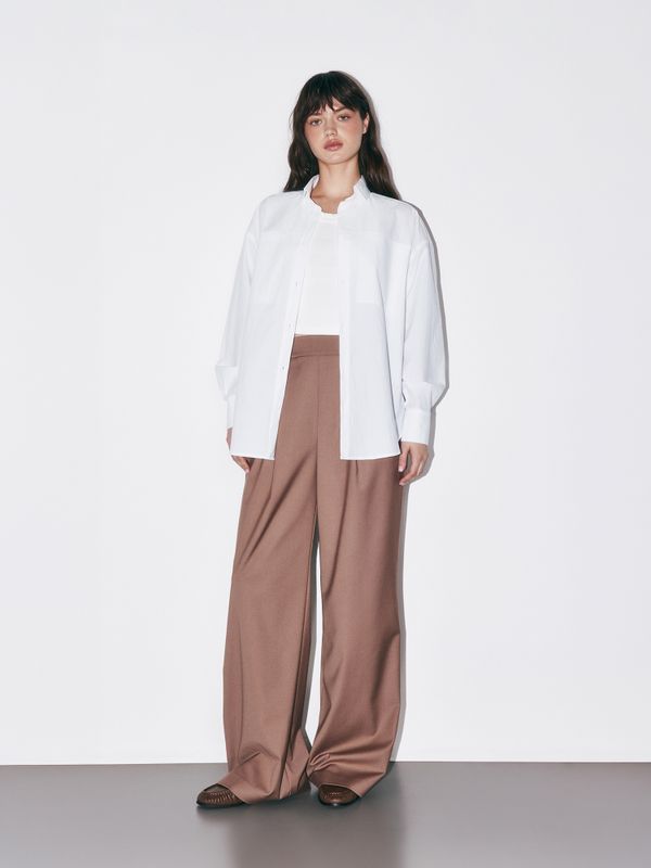 Брюки с поясом на резинке 