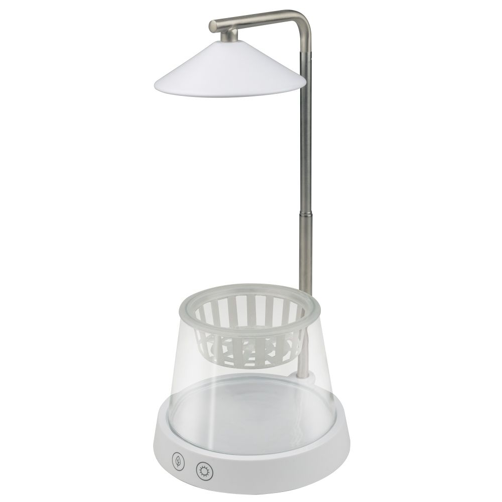 ULT-P36-3W-4000K+SPSB IP40 WHITE Светильник для растений светодиодный. с подставкой и декоративной емкостью. Белый свет4000K + cпектр для рассады и цветения. TM Uniel