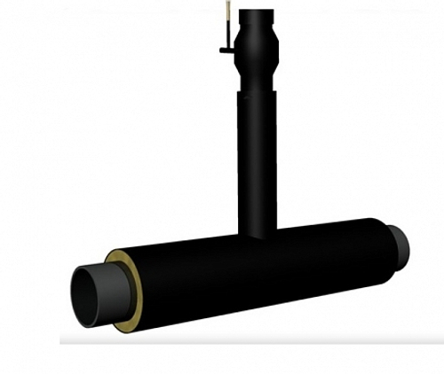 Тройник стальной с шаровым краном эл/св 89х4,0-1-ППУ-ПЭ