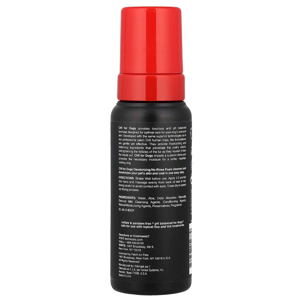 CHI for Dogs, дезодорирующая пенка для собак, не смываемая, 237 мл (8 жидк. унций)