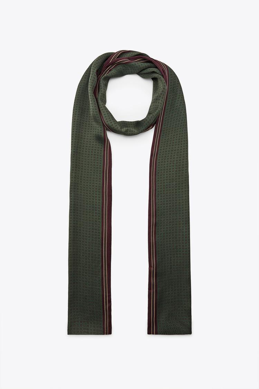 ZARA ПЛАТОК С АТЛАСНЫМ ПРИНТОМ, РАЗНОЦВЕТНЫЙ