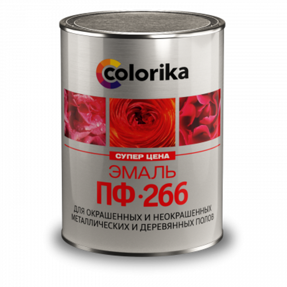 Эмаль для пола ПФ-266 "colorika" красно-коричневый 2,7 кг.
