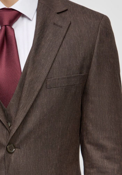 Мужской классический костюм (коричневый) В65