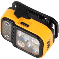 Фонарь налобный светодиодный ЭРА Рабочие Практик GA-813 аккумуляторный 3+3 Bт сенсорное управление дисплей 4 режима