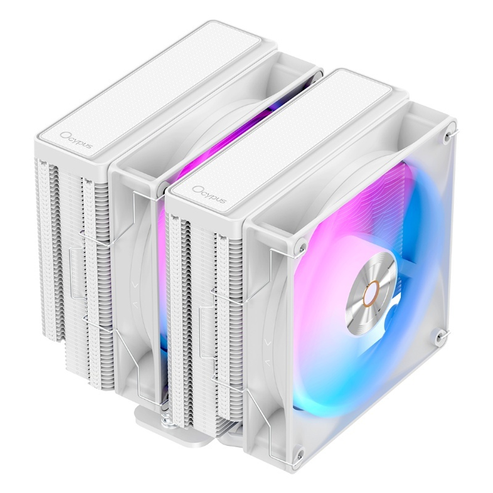 Кулер для процессора Ocypus Delta A62 WH ARGB, 2x120mm ARGB FAN, 6 PIPES, 4-PIN PWM, 500-2000 RPM, 29DBA
