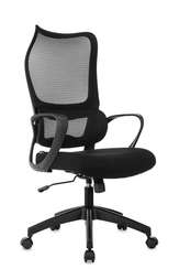 Кресло руководителя Бюрократ Sigma 2 черный сетка/ткань крестов. пластик