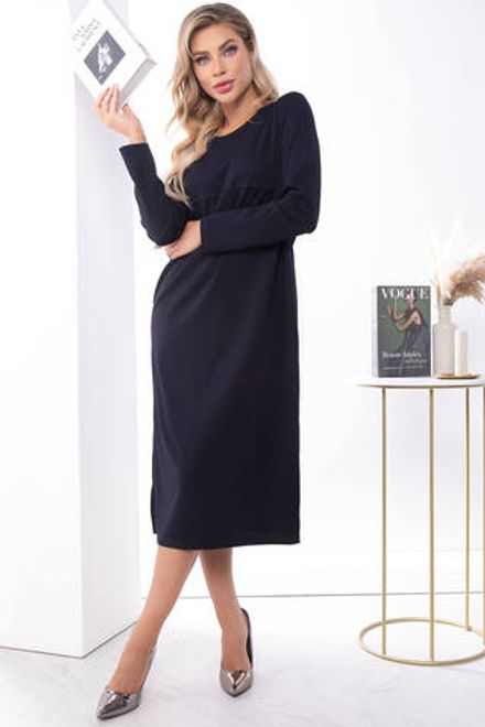 Платье "Уверенный шаг" П7265 (Темно-синее) LT Collection