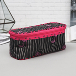 3725780 Косметичка-сундучок, отдел на молнии, цвет чёрный