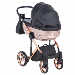 Детская коляска Adamex Chantal Star Collection 2 в 1 STAR101 черный+розовый