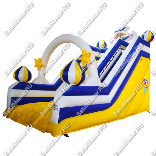 Надувная горка "Весёлый клоун - 2", 8*4*6 м