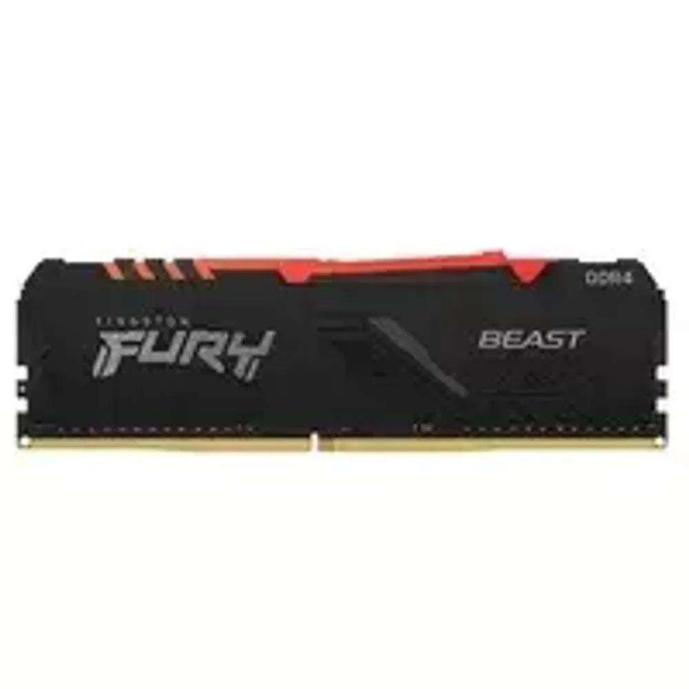 Память DDR4 16Gb KINGSTON FURY BEAST RGB Black PC25600/3200MHz, CL16, 1.35V, KF432C16BBA/16, RTL