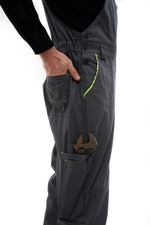 Костюм мужской летний «МЕХАНИК» (куртка+полукомбинезон) цв.серый/черный