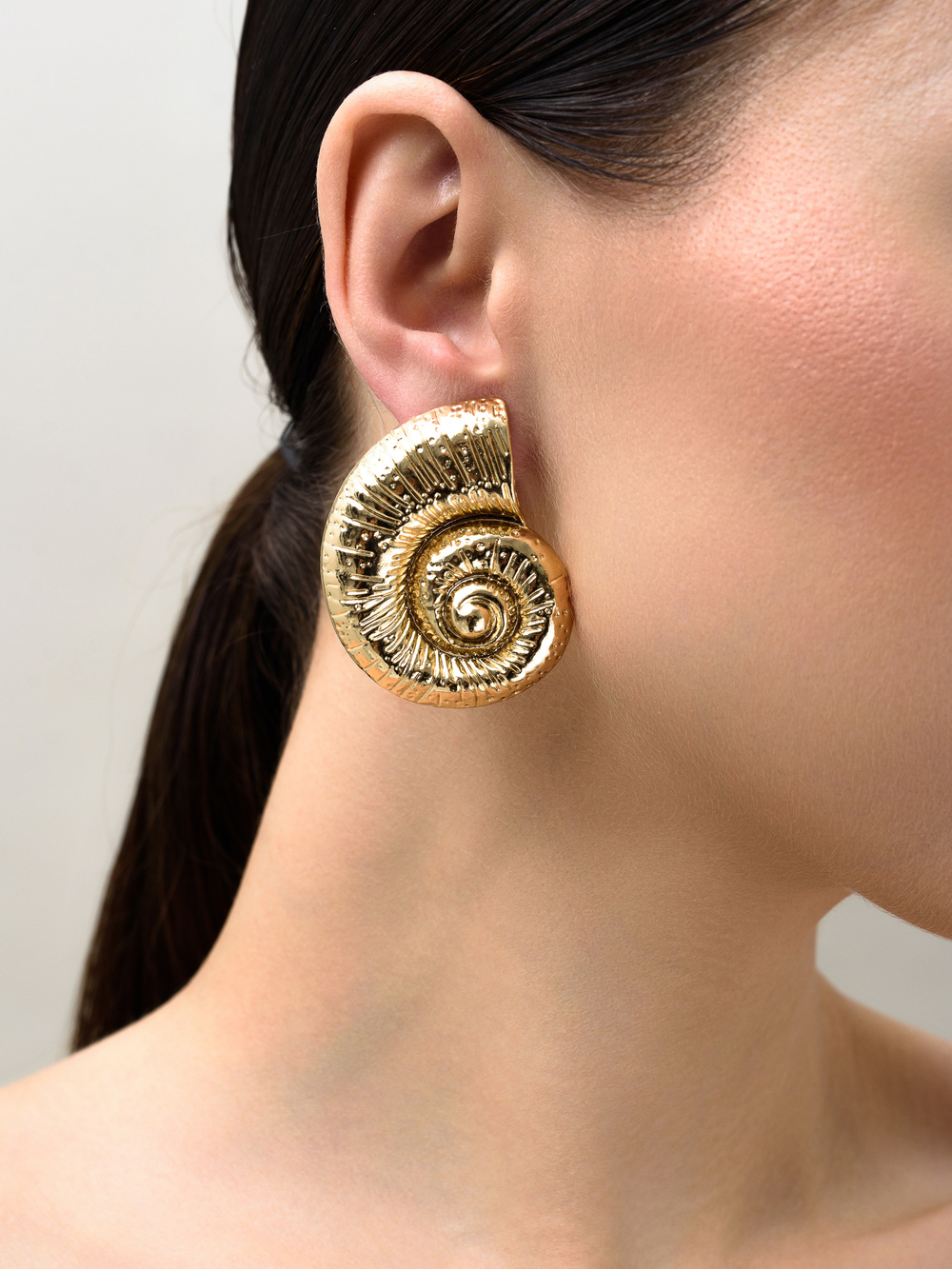 Серьги "Old shell" Gold