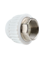 Муфта комбинированная под ключ PPR внутренняя резьба  40х1 1/4,  белый, РТП (36/6)