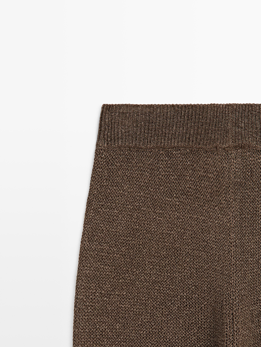 Massimo Dutti Вязаные брюки-баллоны, коричневый