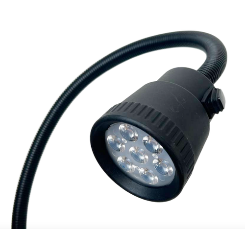 Станочный светодиодный светильник на гибкой ножке СКС 7Вт, 700Лм, 5500К 24В, IP65 (на струбцине)