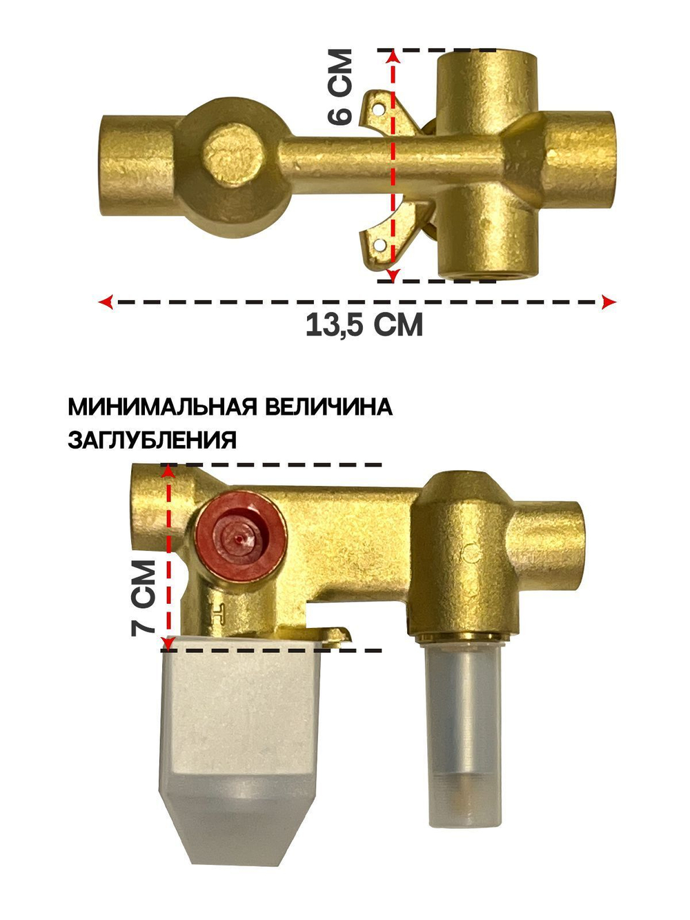 Душевая система скрытого монтажа из латуни "Grocenberg" (золото, квадрат, крепление к потолку)
