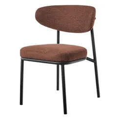 Стул Arvo терракотовый шенилл с черными ножками