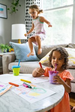 Крышки для стаканов Klean Kanteen Straw 76 мм, Pink Tie Dye - 2 шт с трубочкой